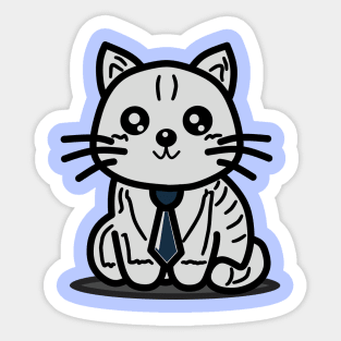 "Executive Cat: The Professional Meow" Sticker